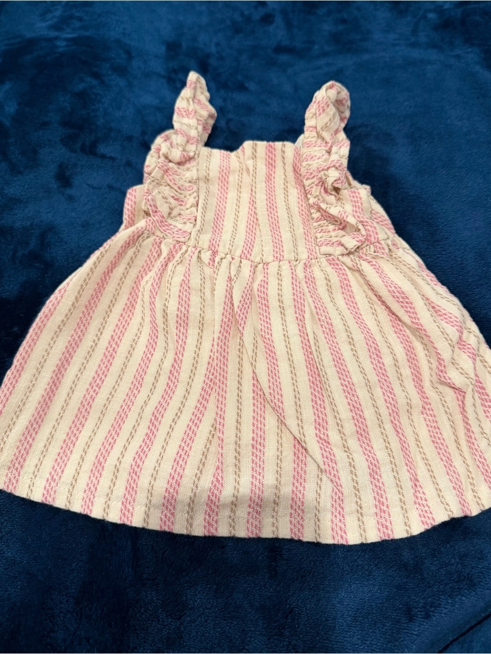 Carter’s Pink and Cream Striped Ruffle Sundress